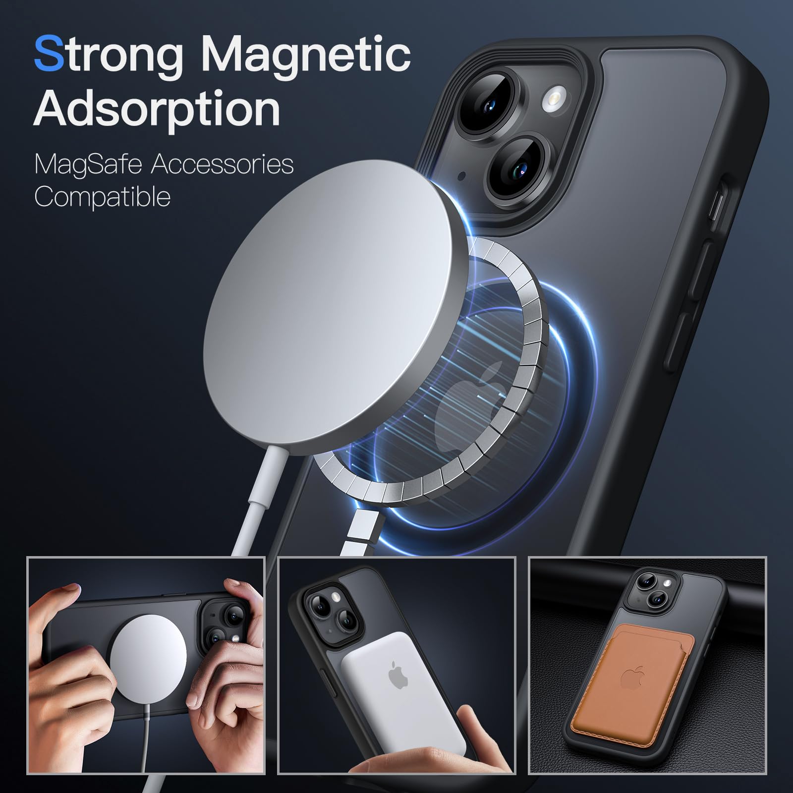 JETech Carcasa Magnetică iPhone 13
