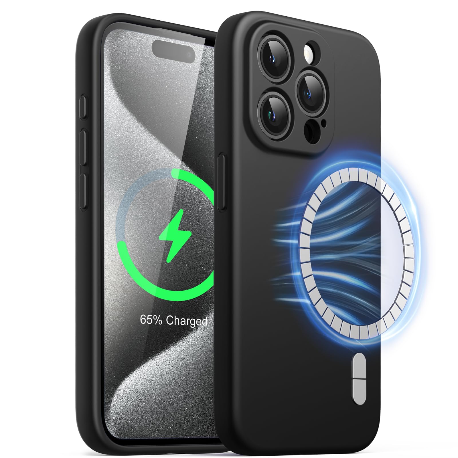 Carcasa Magnetică din Silicon pentru iPhone 15 Pro