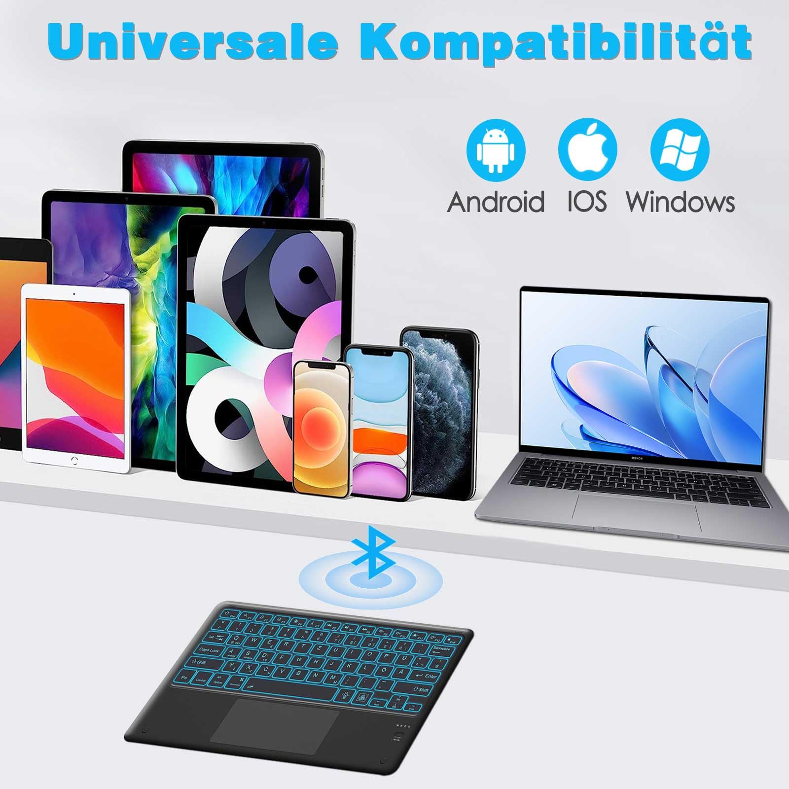Tastatură Bluetooth cu touchpad