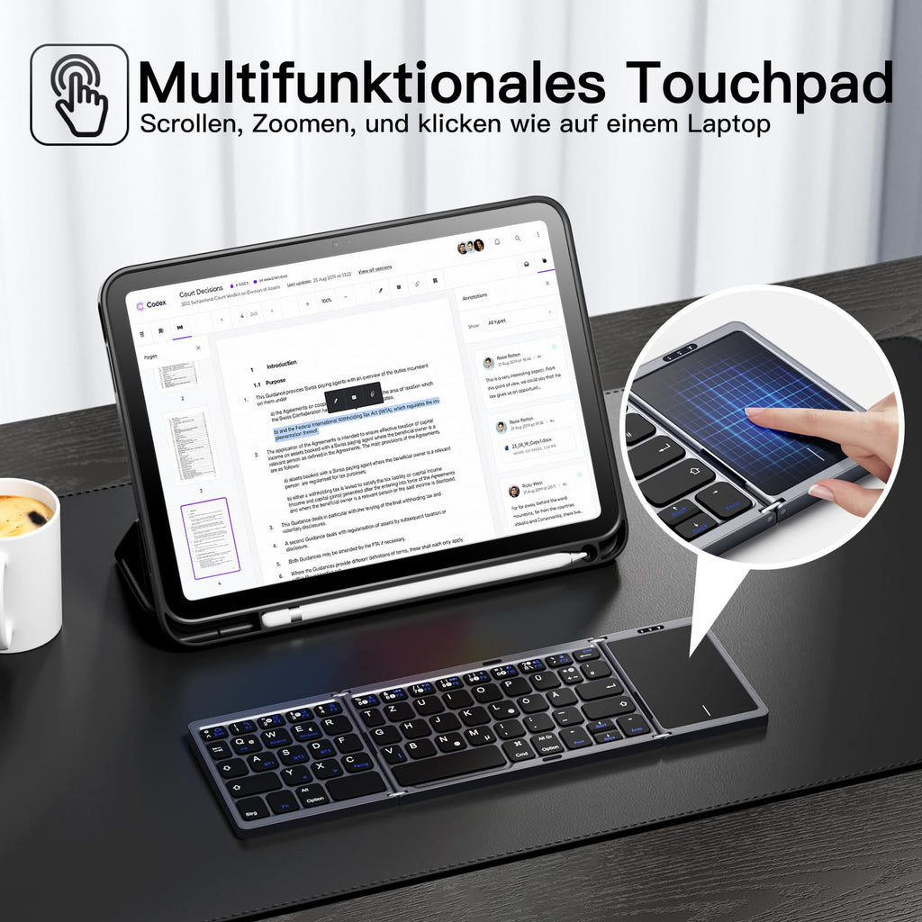 Tastatură pliabilă Bluetooth
