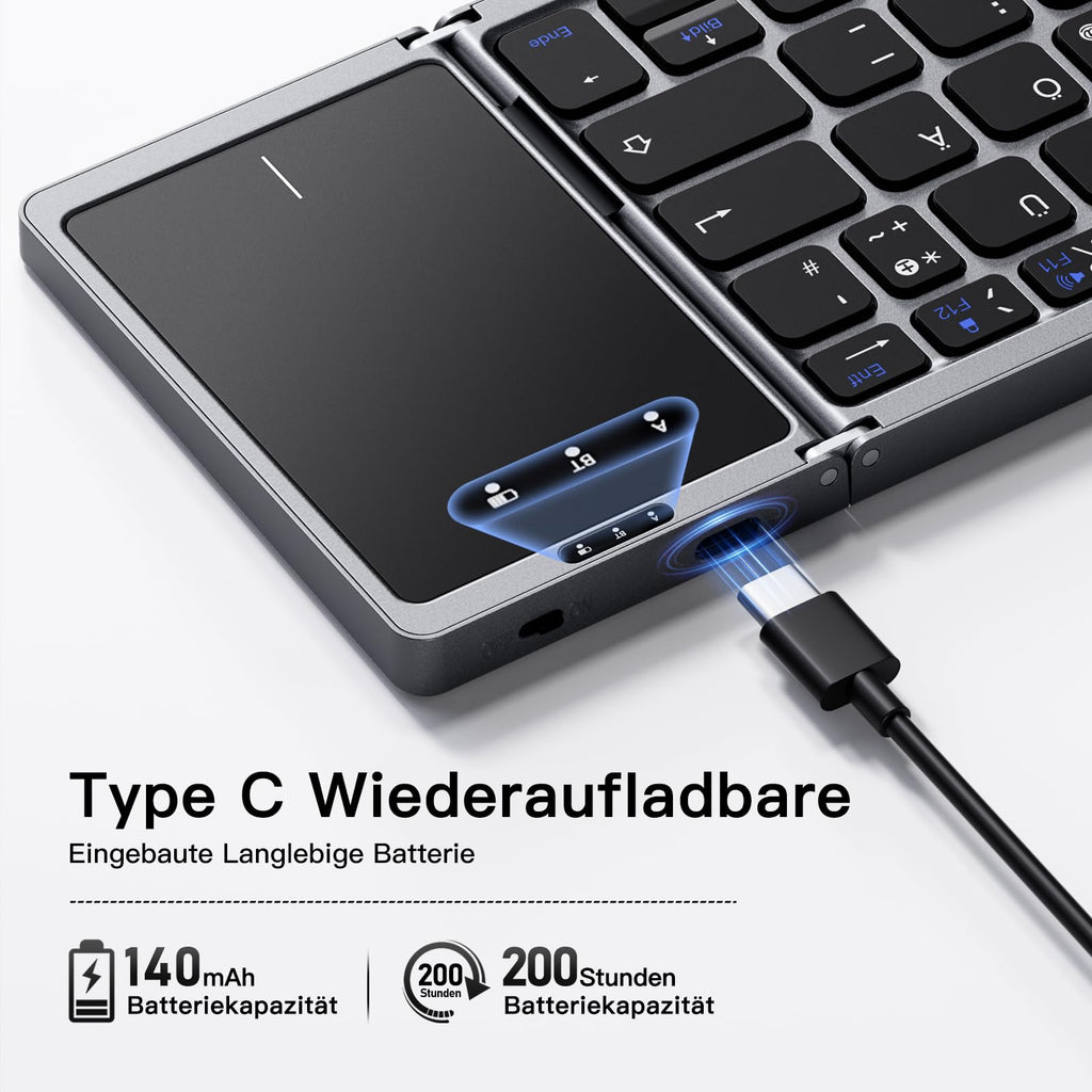 Tastatură pliabilă Bluetooth