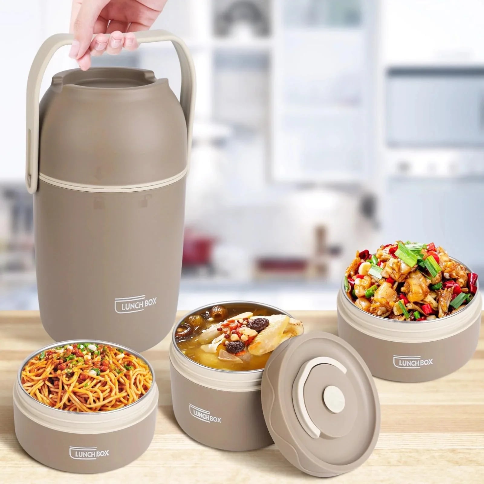 Cutie de prânz termică stivuibilă